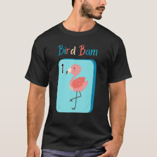 Camiseta Bird Bam Mahjong, Diversão Flamingo para Mah Jongg