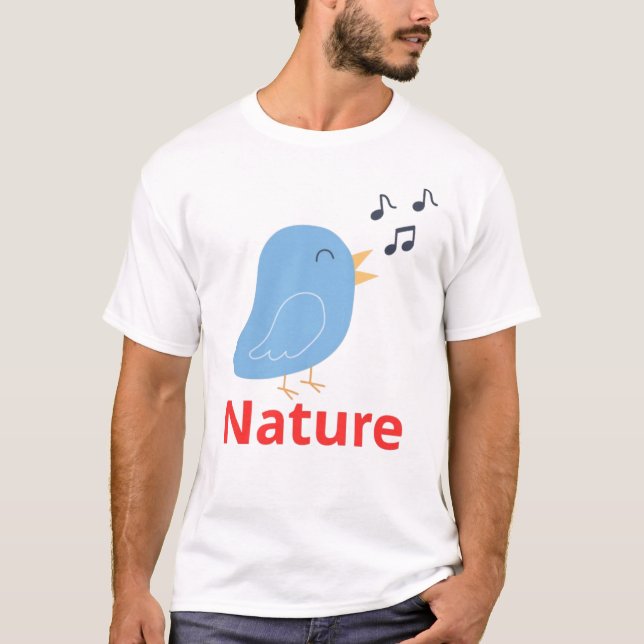 Camiseta Bird Design: Elegant and Unique Avian Art  (Frente)