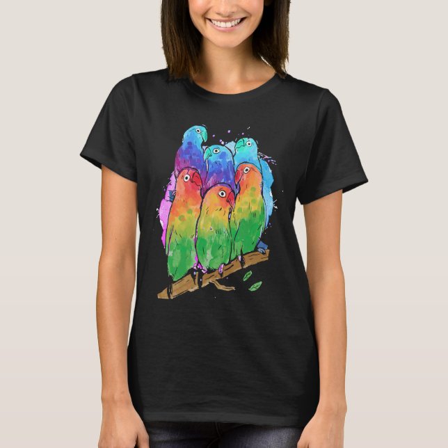 Camiseta Bird Flock Birding for Parrot (Frente)