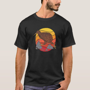 Camiseta Bird Kiwi, correndo, na Antiga Escola Neozelandesa
