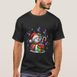 Camiseta Bird Lover Hummingbird Snowman Santa Hat Christma<br><div class="desc">Bird Lover Hummingbird Snowman Papai Noel Noel Luzes de Natal</div>