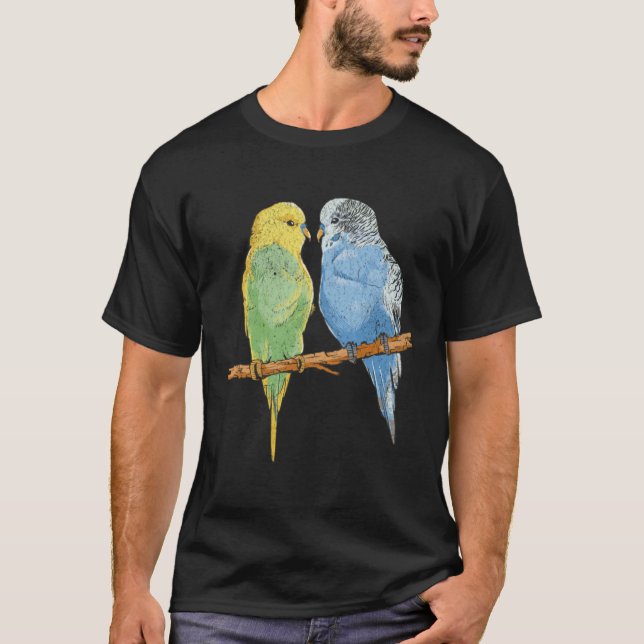 Camiseta Bird Lover Parakeet Lovers sweet birding, cool ret (Frente)