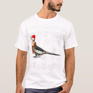 Camiseta Bird Merry Christmas Ornament Cockatiel