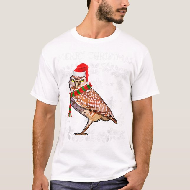 Camiseta Bird Merry Christmas Ornawing (Frente)