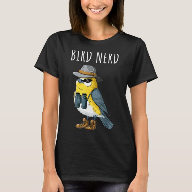 Camiseta Bird Nerd Funny Bird Watching Birding Bird Lover W (Frente)