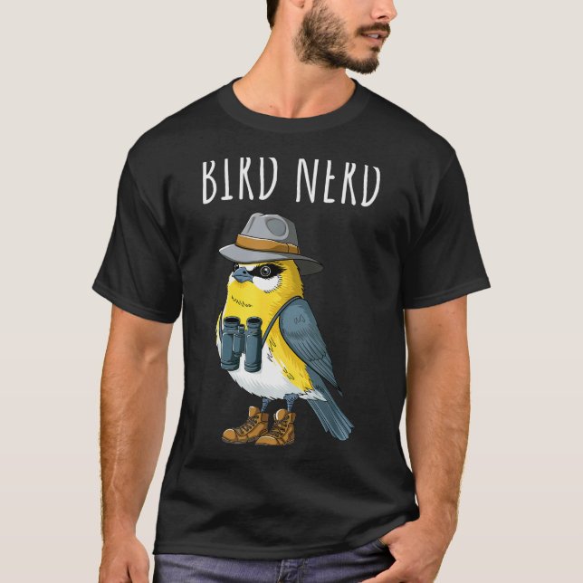 Camiseta Bird Nerd Funny Bird Watching Birding Bird Lover W (Frente)