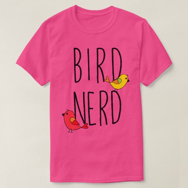 Camiseta Bird Observando bruxos de Nerd de pássaros (Frente do Design)