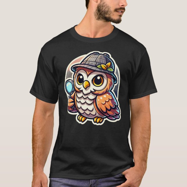 Camiseta Bird Owl Detective - Detective Wisdom - Detective  (Frente)