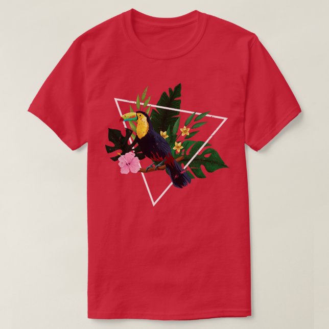 Camiseta Bird Summer Retro Toucan (Frente do Design)