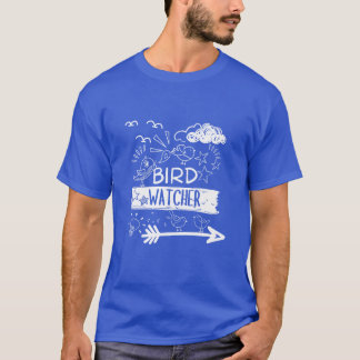 Camiseta Bird Watcher Retro Funny Bird Assistindo a colheit