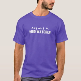 Camiseta Bird Watcher Retro Funny Bird Observando garoto