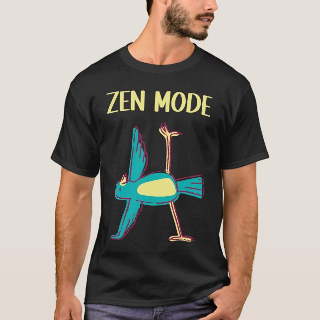 Camiseta Bird Yoga  Animals Workout Calm Zen (Frente)