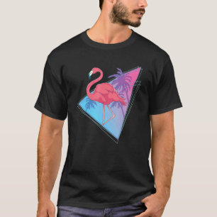 Camiseta Bird Zoo Palm Trees 90s Vaporwave Flamingo