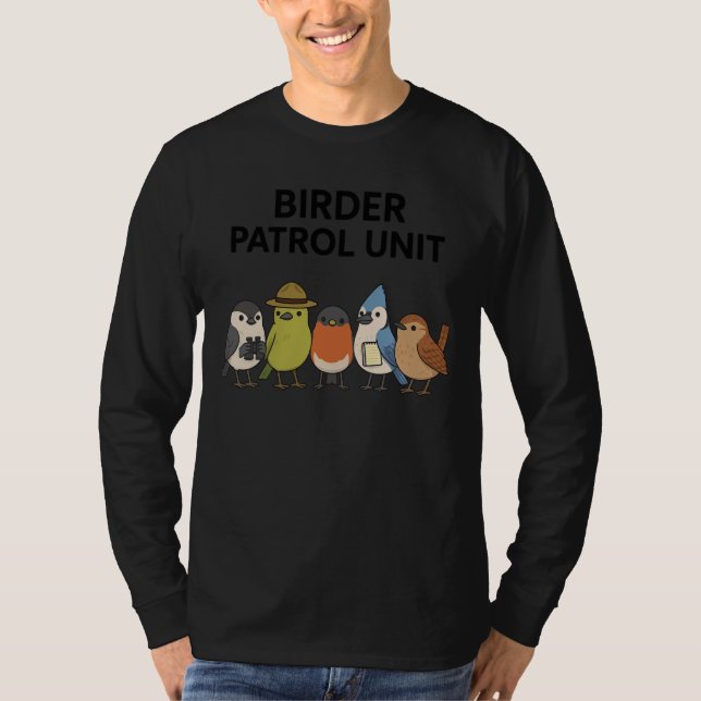 Camiseta Birder Patrol Unit Funny Birdwatching (Frente)