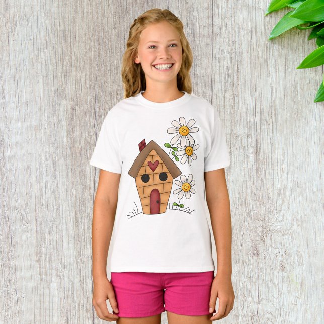 Camiseta Birdhouse E Flores (Criador carregado)