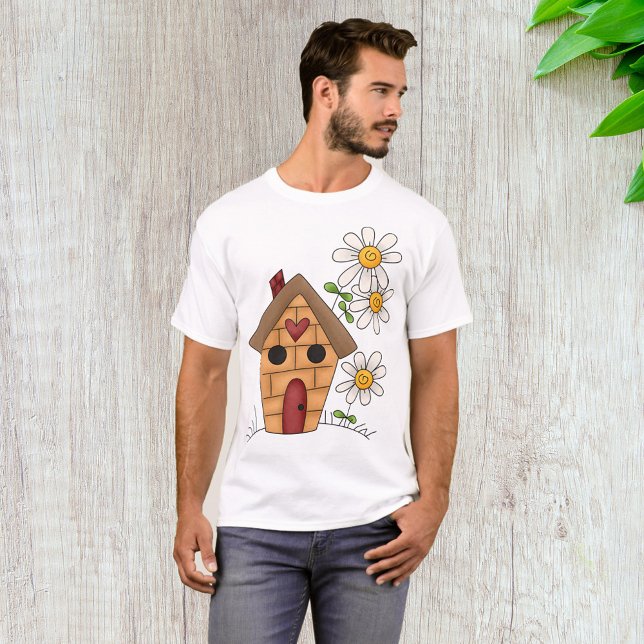Camiseta Birdhouse E Flores (Criador carregado)