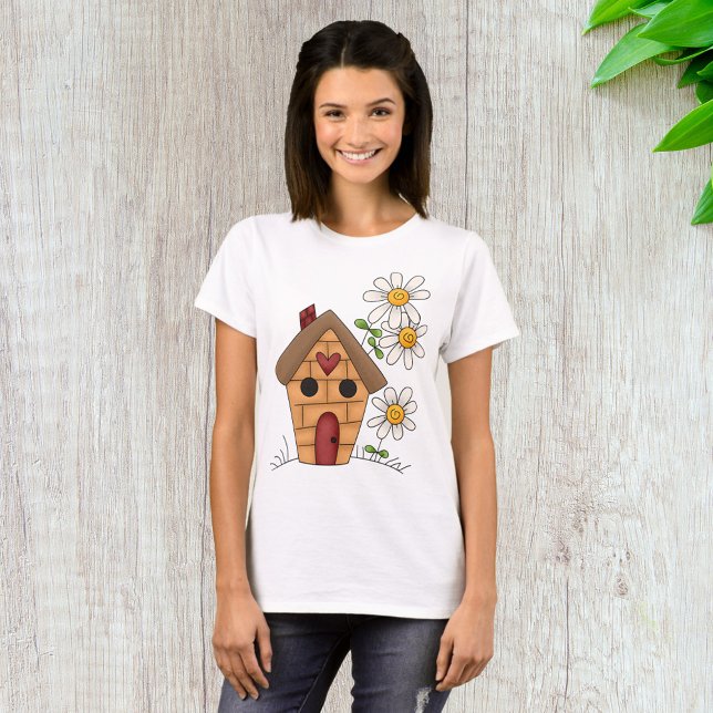 Camiseta Birdhouse E Flores (Criador carregado)