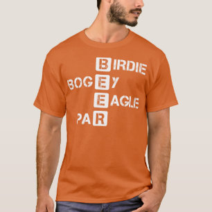 Camiseta Birdie Bogey Eagle Par Beer Engraçado Golf Golfing