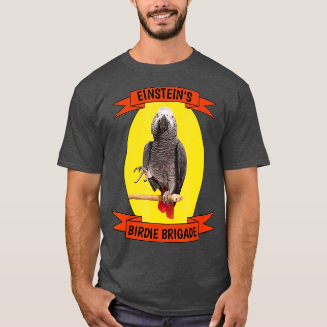 Camiseta Birdie Brigade African Grey Parrot (Frente)