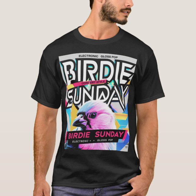 Camiseta Birdie Sunday Eletropop Black Tee (Frente)