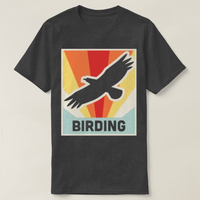 Camiseta BIRDING Vintage Style Bird Watting (Frente do Design)