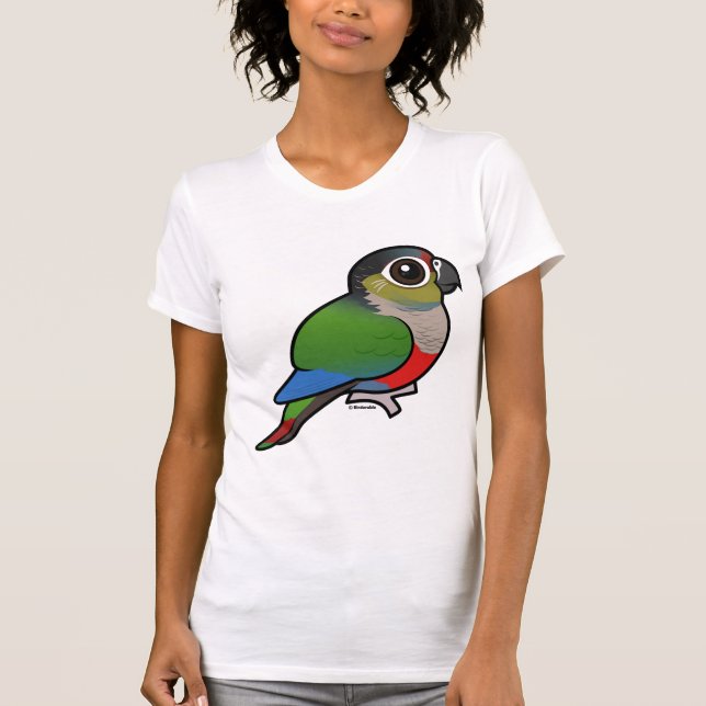 Camiseta Birdorable Carmesim-inchou o Parakeet (Frente)