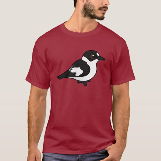 Camiseta Birdorable colocou um colar o Flycatcher (Frente)
