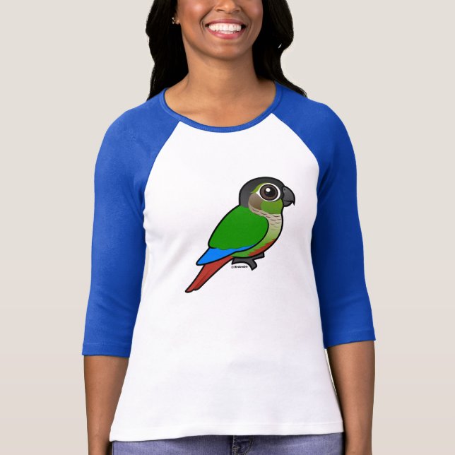 Camiseta Birdorable Conure Verde-cheeked (Frente)