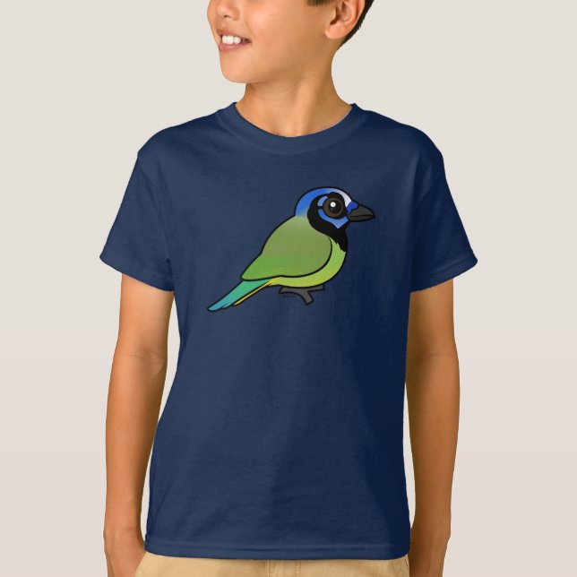 Camiseta Birdorable Jay verde (Frente)