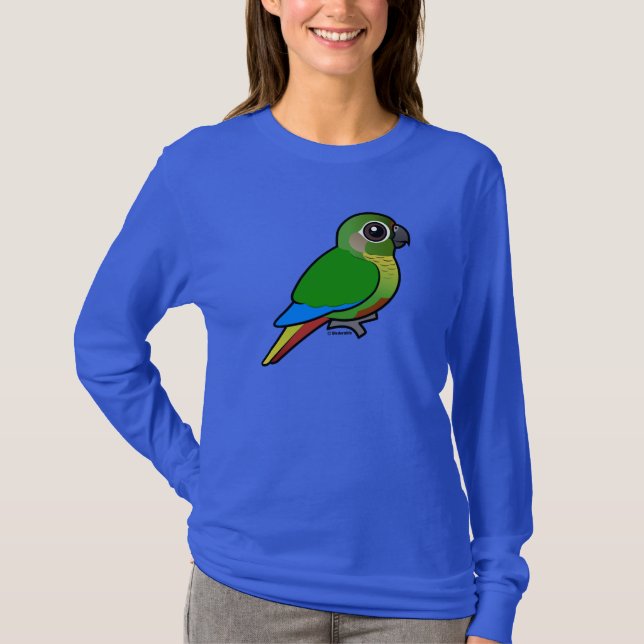 Camiseta Birdorable Marrom-inchou o Parakeet (Frente)