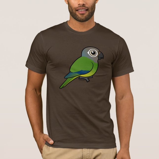 Camiseta Birdorable Obscuro-dirigiu Conure (Frente)