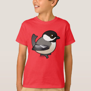 Camiseta Birdorable Preto-tampou o Chickadee