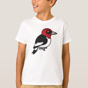Camiseta Birdorable Vermelho-dirigiu o pica-pau
