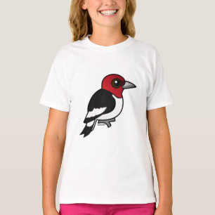 Camiseta Birdorable Vermelho-dirigiu o pica-pau