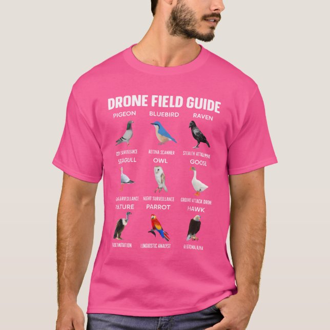 Camiseta Birds Drone Field Guidehey não é muito engraçado (Frente)
