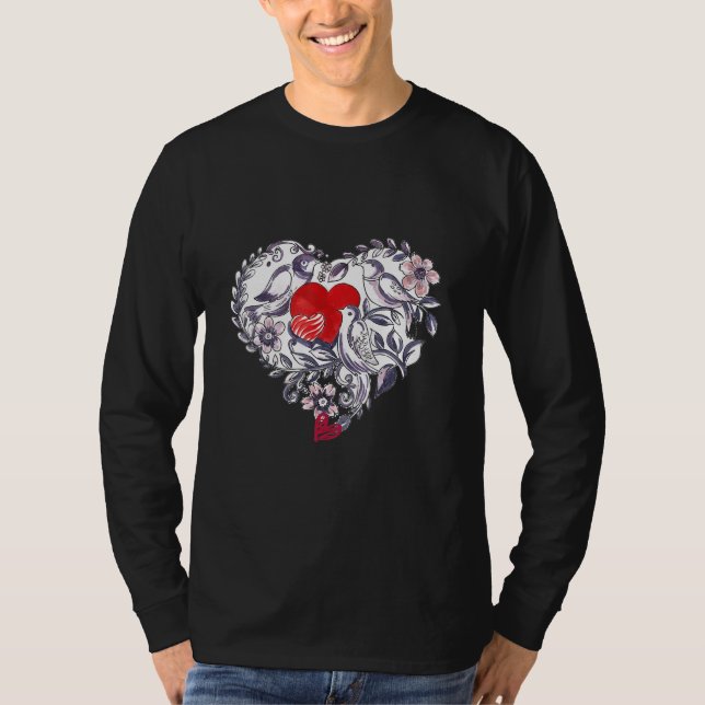 Camiseta Birds heart Bird Watching men women kids (Frente)