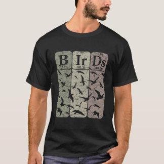 Camiseta Birds Periodic Table Elets Birdwatching Ornitholog