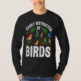 Camiseta Birdwatcher facilmente distraído por Birds Louco