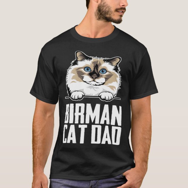 Camiseta Birman cat dad (Frente)