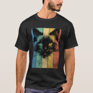 Camiseta Birman Cat Portraage Estilo Vintage Mãe Pai