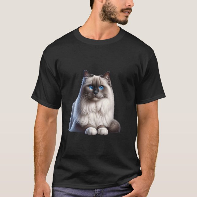 Camiseta Birman Cat Shirt Cat Face Gato Gato Gato Gato Gato (Frente)