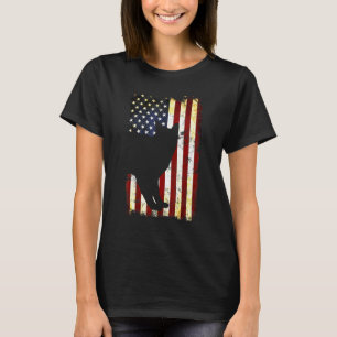 Camiseta Birman Cat Silhouette American Flag 4 De Julho