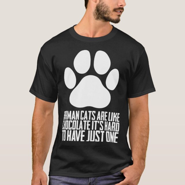 Camiseta Birman cats are like chocolate its hard to have ju (Frente)