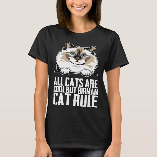 Camiseta Birman cats  Birman kitten  Birman mother (Frente)