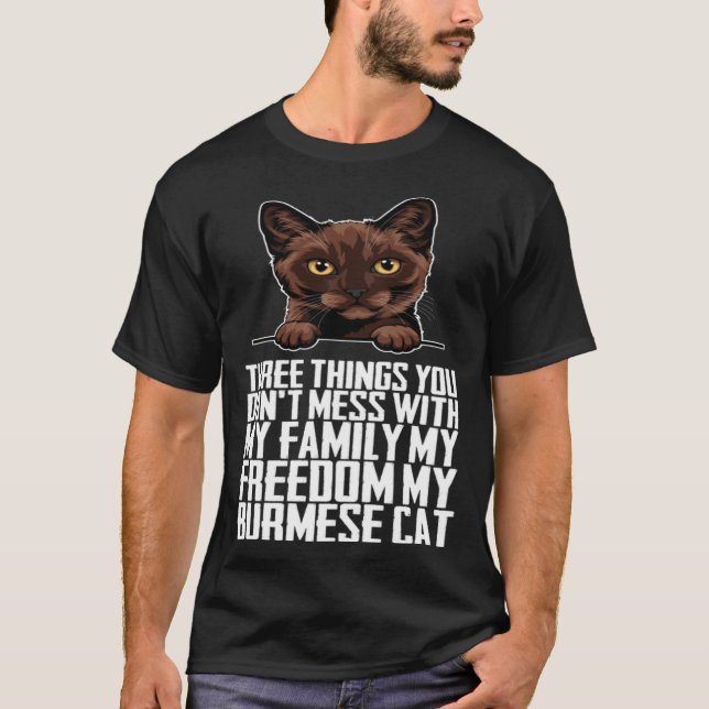 Camiseta Birmanês  Gato birmanês  Mãe birmanesa (Frente)