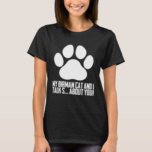 Camiseta Birmans  gato Birman  mãe Birman (Frente)