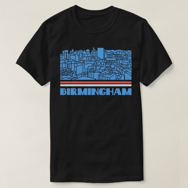 Camiseta Birmingham City Gift Inglaterra City Silhouette Sk (Frente do Design)