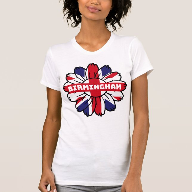 Camiseta Birmingham Union Jack Sunflower British Pride (Frente)