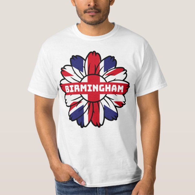 Camiseta Birmingham Union Jack Sunflower British Pride (Frente)