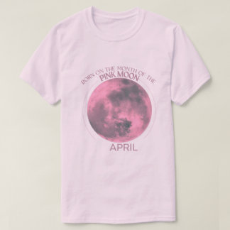 Camiseta Birth Moon T-shirt Design |abril |Lua rosa